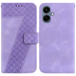 For Samsung Galaxy A08 5G / A08 4G / A07 5G / A07 4G / A06 5G / A06 4G Stand Case 7-Shaped Pattern Imprint Leather Phone Cover with Strap