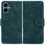 Samsung Galaxy A08 5G / A08 4G / A07 5G / A07s 4G / A06 5G / A06 4G-cover, læderpung med tigertryk, mobilcover