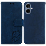 Samsung Galaxy A08 5G / A08 4G / A07 5G / A07 4G / A07s 4G / A06 5G / A06 4G-pungetui med tigertryk i læder, stødsikkert mobilcover med håndledsrem