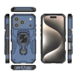 Til iPhone 17 Pro Max Cover Roterbar Ring Stander PC + TPU Stødsikkert Telefoncover