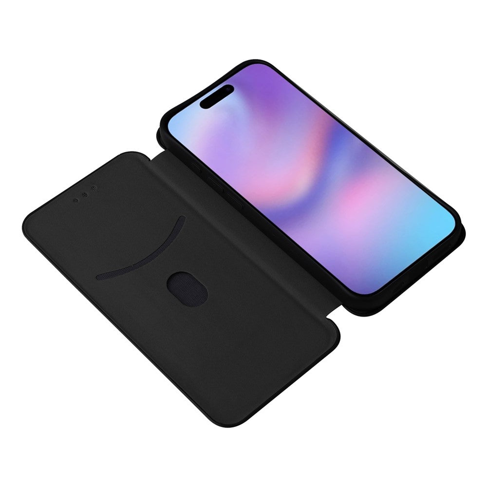 iPhone 17-skal med kolfiberstruktur, fallsäkert PU-läder