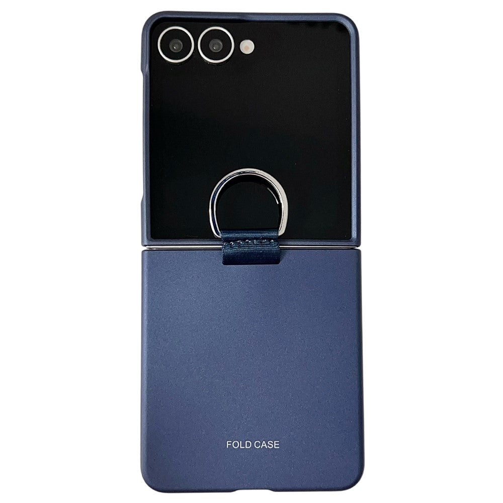 Til Samsung Galaxy Z Flip7 5G Cover Ringholder Anti-fald Gummibelagt PC Telefoncover
