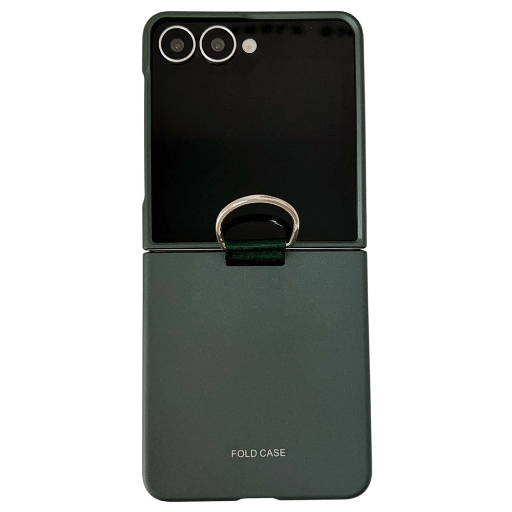 Til Samsung Galaxy Z Flip7 5G Cover Ringholder Anti-fald Gummibelagt PC Telefoncover
