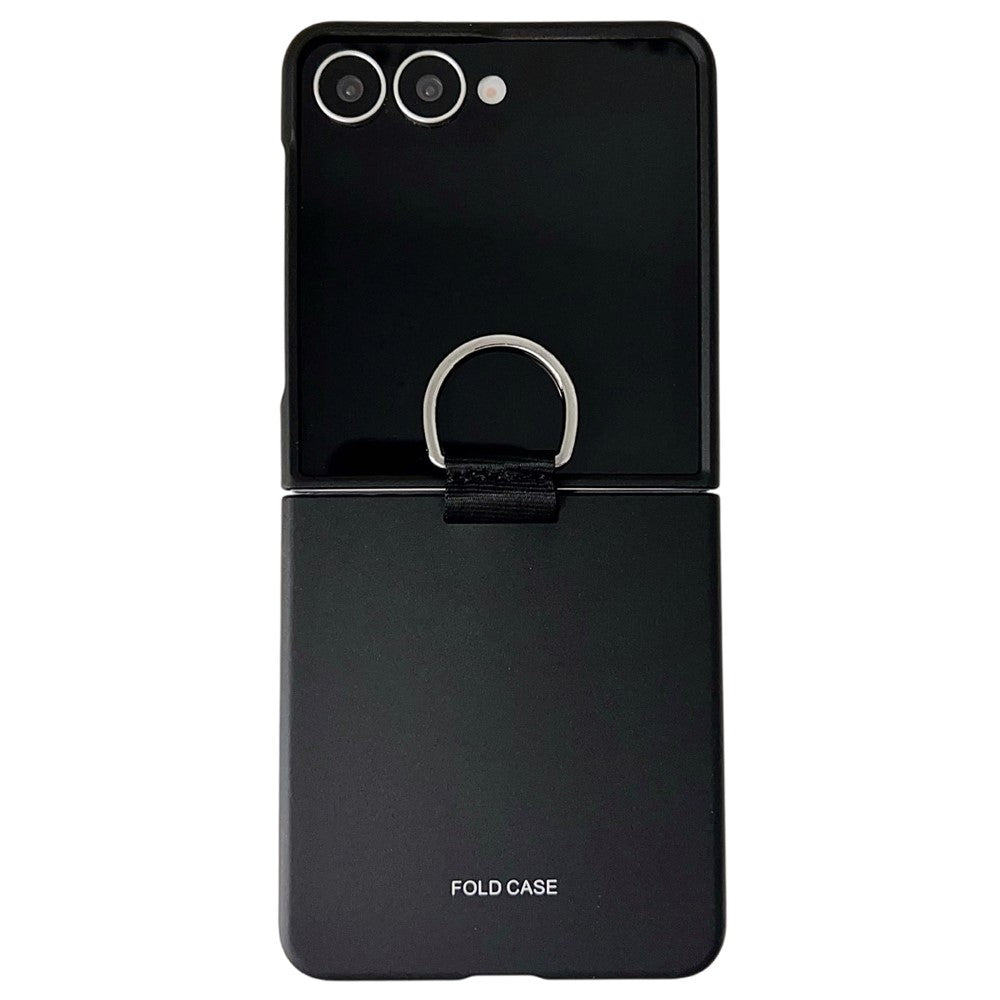 Til Samsung Galaxy Z Flip7 5G Cover Ringholder Anti-fald Gummibelagt PC Telefoncover