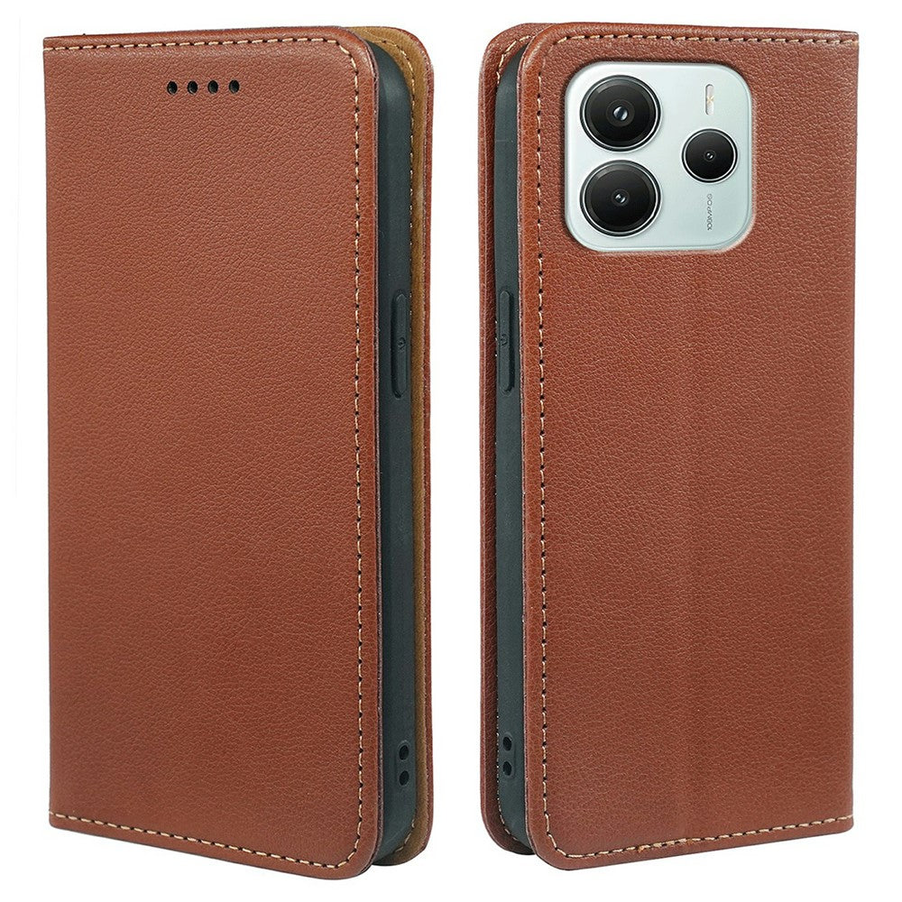 For Xiaomi Redmi Note 14 4G (164.84mm) Case Wallet RFID Blocking Leather Phone Cover Strong Magnetic Closure
