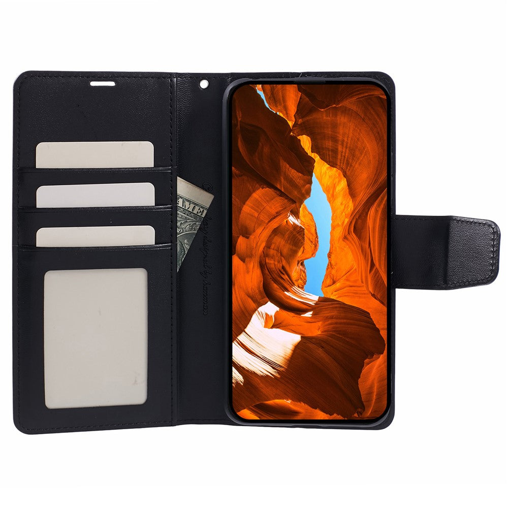HANMAN Mill Series for Xiaomi Redmi Note 14 4G (164.84mm) Case Wallet Stand PU Leather Phone Cover
