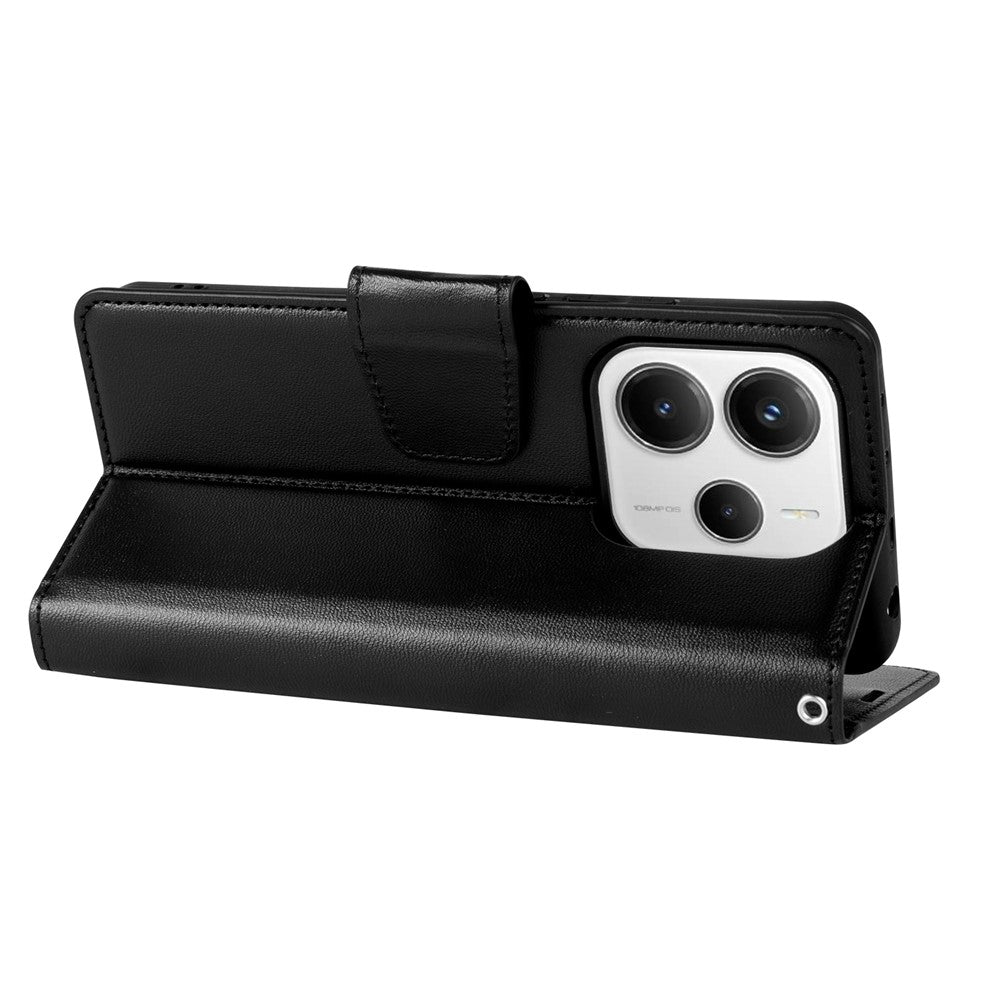 HANMAN Mill Series for Xiaomi Redmi Note 14 4G (164.84mm) Case Wallet Stand PU Leather Phone Cover