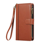For Xiaomi Redmi Note 14 5G Case Multi Card Slots Zipper Leather Phone Cover with Wrist Strap