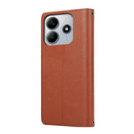 For Xiaomi Redmi Note 14 5G Case Multi Card Slots Zipper Leather Phone Cover with Wrist Strap