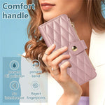 For Samsung Galaxy Z Fold7 5G Case Multi Card Slots Zipper Rhombus Leather Phone Cover with Wrist Strap