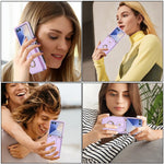 For Samsung Galaxy Z Flip7 5G Case Card Holder Ring Kickstand TPU + PU Leather Phone Cover with Long Strap