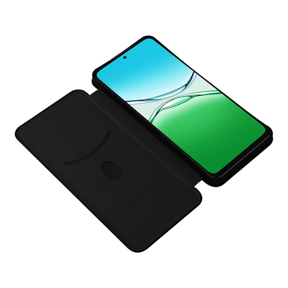 For Oppo A5 5G  /  4G Case Carbon Fiber Texture Drop-Proof PU Leather Phone Cover