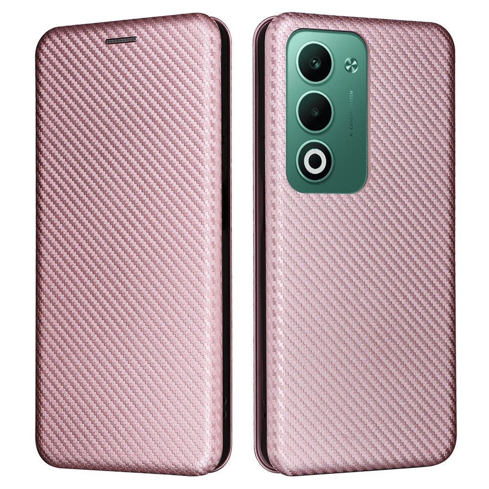 For Oppo A5 5G  /  4G Case Carbon Fiber Texture Drop-Proof PU Leather Phone Cover