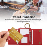 For Samsung Galaxy Z Flip7 5G Leather Back Cover Zipper Wallet Kickstand Phone Case with Shoulder Strap