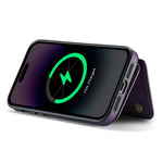 MAGKING K3 Series For iPhone 14 Pro Max Case Compatible with MagSafe Wallet PC + TPU + PU Phone Cover