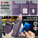 MAGKING K3 Series For iPhone 14 Pro Max Case Compatible with MagSafe Wallet PC + TPU + PU Phone Cover