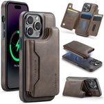 MAGKING K3 Series For iPhone 14 Pro Max Case Compatible with MagSafe Wallet PC + TPU + PU Phone Cover
