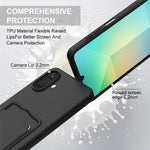 Samsung Galaxy A08 4G / A08 5G / F07 4G / M17e 5G / M07 4G / A07 5G / A07 4G / A07s 4G-cover i flydende silikone med kortholder og bagside med kort rem