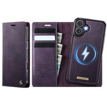 CASEME For iPhone 16 Plus Case  C49  Compatible with MagSafe RFID Blocking Detachable Wallet Leather Phone Cover