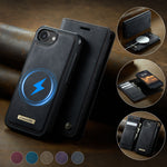 CASEME For iPhone 17e / 16e Case  C49  Compatible with MagSafe RFID Blocking Detachable Wallet Leather Phone Cover