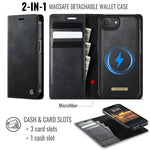 CASEME For iPhone 17e / 16e Case  C49  Compatible with MagSafe RFID Blocking Detachable Wallet Leather Phone Cover