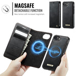 CASEME For iPhone 17e / 16e Case  C49  Compatible with MagSafe RFID Blocking Detachable Wallet Leather Phone Cover