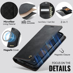 CASEME For iPhone 17e / 16e Case  C49  Compatible with MagSafe RFID Blocking Detachable Wallet Leather Phone Cover