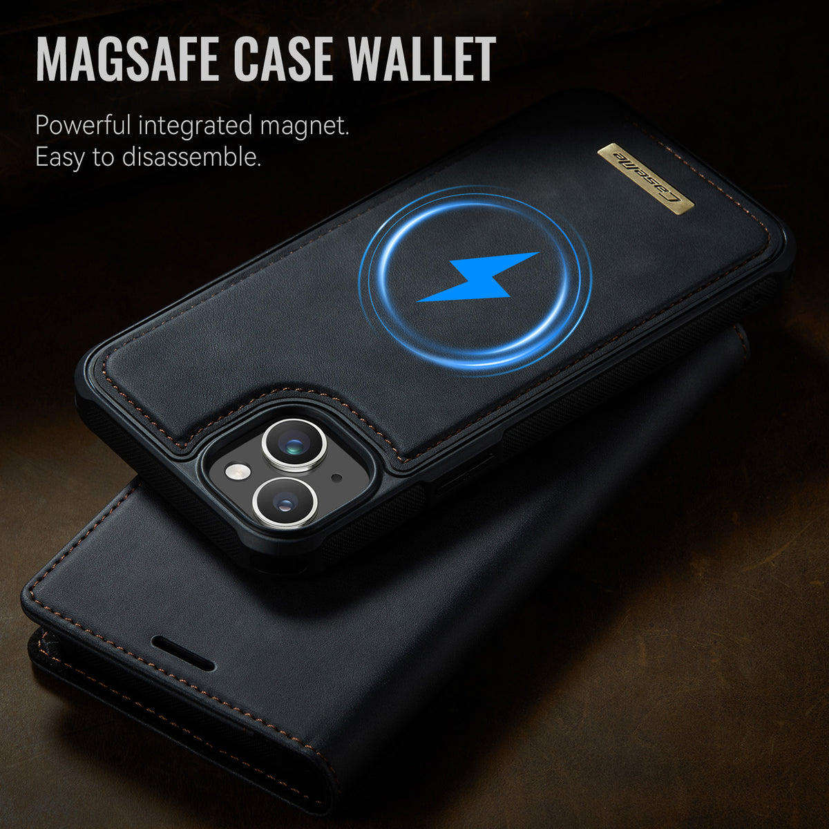 CASEME For iPhone 14 Plus / iPhone 15 Plus Case  C49  Compatible with MagSafe RFID Blocking Detachable Wallet Leather Phone Cover