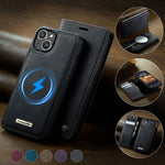 CASEME For iPhone 14 Plus / iPhone 15 Plus Case  C49  Compatible with MagSafe RFID Blocking Detachable Wallet Leather Phone Cover