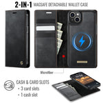 CASEME For iPhone 14 Plus / iPhone 15 Plus Case  C49  Compatible with MagSafe RFID Blocking Detachable Wallet Leather Phone Cover