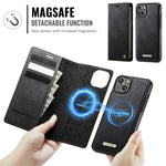 CASEME For iPhone 14 Plus / iPhone 15 Plus Case  C49  Compatible with MagSafe RFID Blocking Detachable Wallet Leather Phone Cover