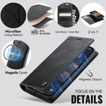 CASEME For iPhone 14 Plus / iPhone 15 Plus Case  C49  Compatible with MagSafe RFID Blocking Detachable Wallet Leather Phone Cover