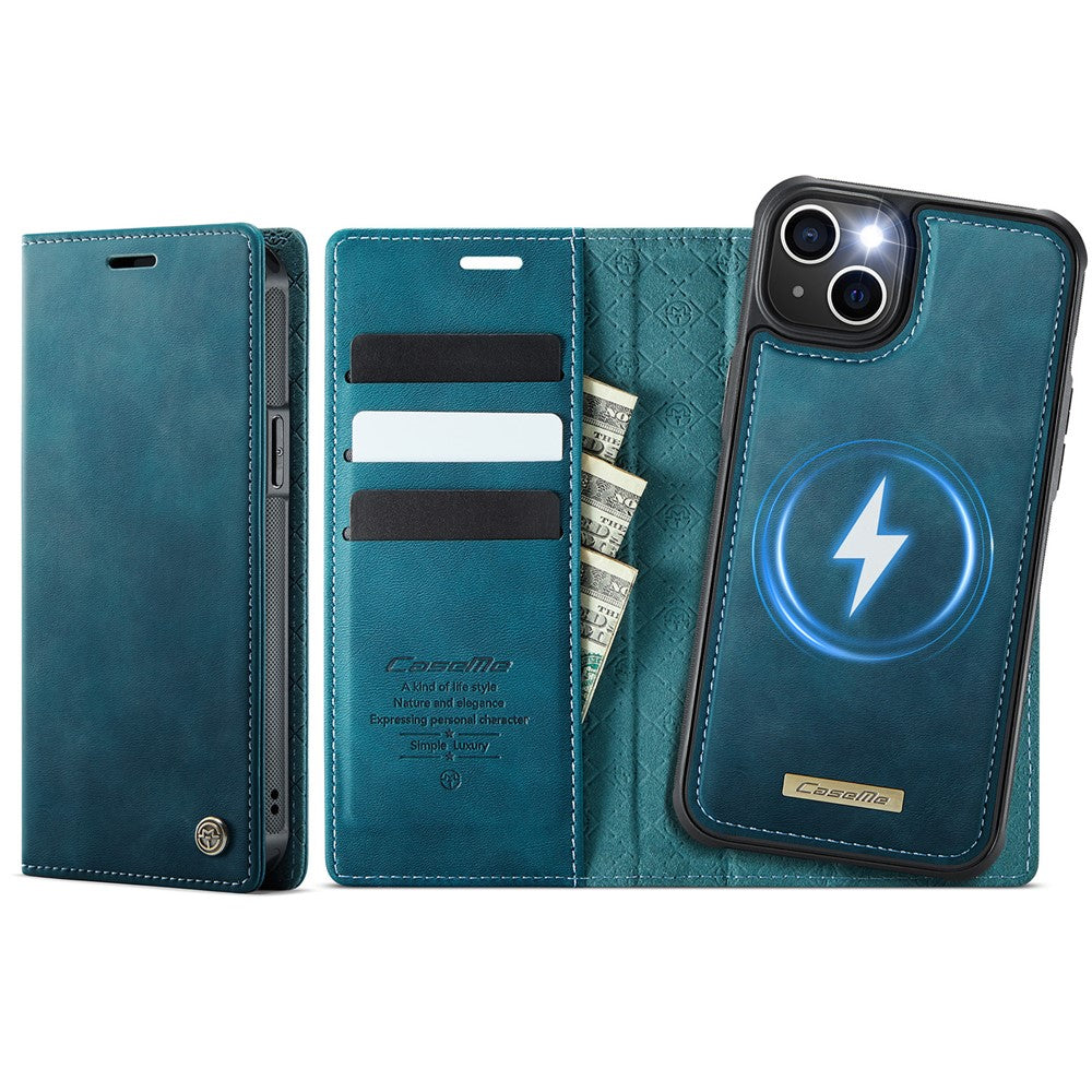 CASEME For iPhone 14 Plus / iPhone 15 Plus Case  C49  Compatible with MagSafe RFID Blocking Detachable Wallet Leather Phone Cover