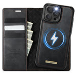 CASEME For iPhone 15 Pro Case C49 Compatible with MagSafe RFID Blocking Detachable Wallet Leather Phone Cover