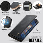 CASEME For iPhone 15 Pro Case C49 Compatible with MagSafe RFID Blocking Detachable Wallet Leather Phone Cover