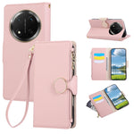 Phone Case For Honor X60 Pro 5G / X9c 5G / Magic7 Lite 5G Zipper Wallet Leather Cover with Wrist Strap