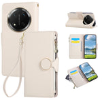 Phone Case For Honor X60 Pro 5G / X9c 5G / Magic7 Lite 5G Zipper Wallet Leather Cover with Wrist Strap