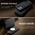 CASEME For iPhone 16 Pro Case  C49  Compatible with MagSafe RFID Blocking Detachable Wallet Leather Phone Cover
