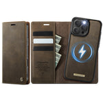 CASEME For iPhone 16 Pro Case  C49  Compatible with MagSafe RFID Blocking Detachable Wallet Leather Phone Cover