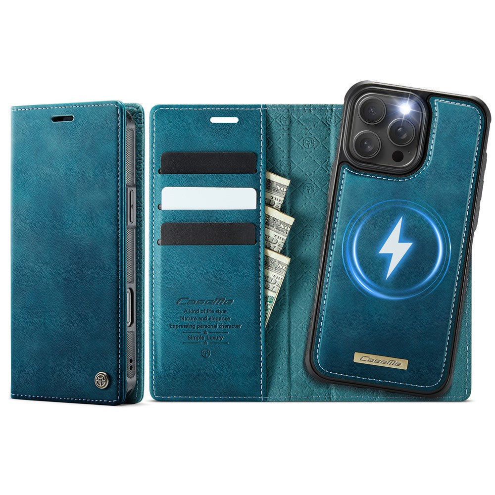 CASEME For iPhone 16 Pro Case  C49  Compatible with MagSafe RFID Blocking Detachable Wallet Leather Phone Cover