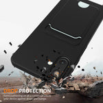 Samsung Galaxy A08 4G / A08 5G / F07 4G / M17e 5G / M07 4G / A07 5G / A07s 4G-etui i flydende silikone med kortholder og snor på bagsiden