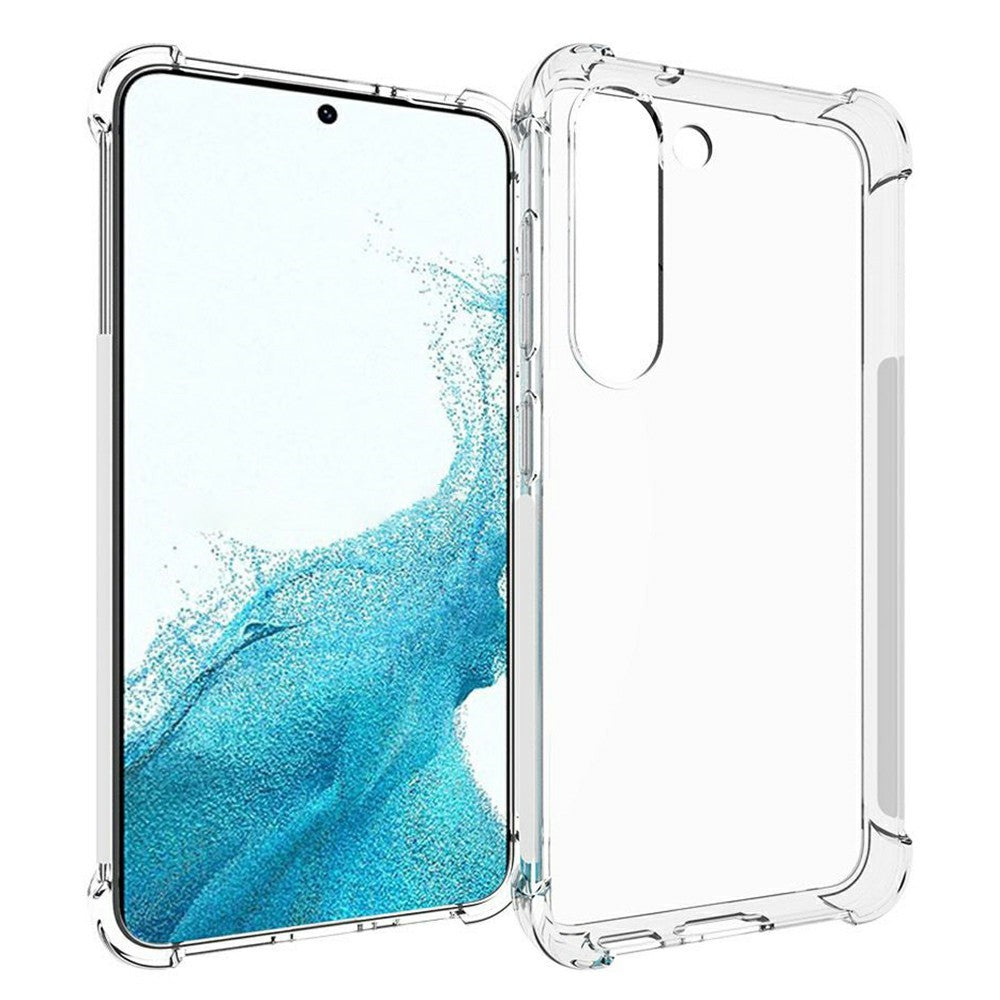 For Samsung Galaxy S23 Reinforced Corner Soft TPU Case Non-slip Transparent Phone Back Cover