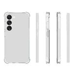 For Samsung Galaxy S23 Reinforced Corner Soft TPU Case Non-slip Transparent Phone Back Cover