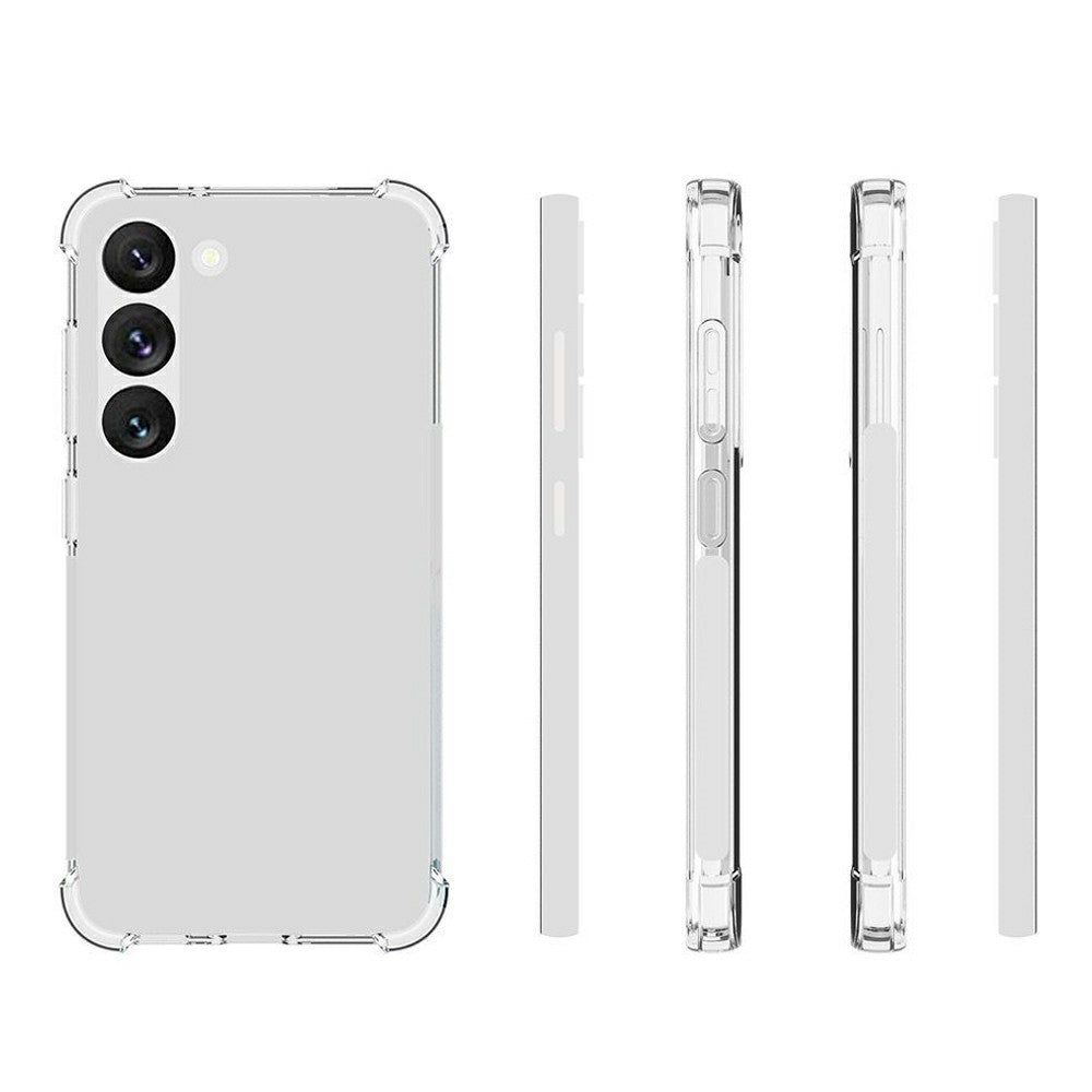 For Samsung Galaxy S23 Reinforced Corner Soft TPU Case Non-slip Transparent Phone Back Cover