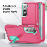 For Samsung Galaxy S22 5G Case Case Kickstand Phone Cover PC + Silicone + EVA 3-in-1 Design