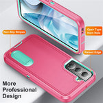 For Samsung Galaxy S22 5G Case Case Kickstand Phone Cover PC + Silicone + EVA 3-in-1 Design