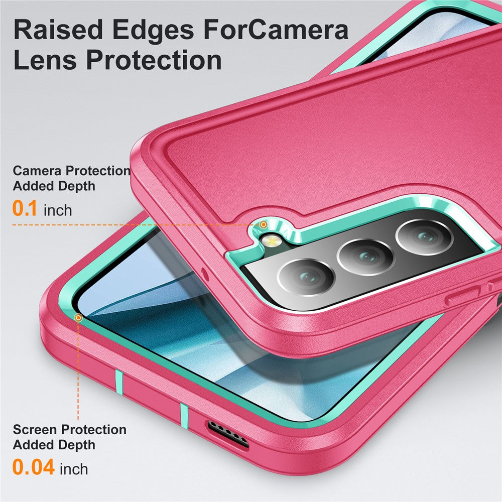 For Samsung Galaxy S22 5G Case Case Kickstand Phone Cover PC + Silicone + EVA 3-in-1 Design