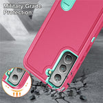For Samsung Galaxy S22 5G Case Case Kickstand Phone Cover PC + Silicone + EVA 3-in-1 Design