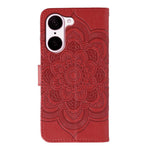 OnePlus Nord CE5 5G / Ace 5 Racing 5G-cover i PU-læder med mandala-præget design og pungcover med håndledsrem