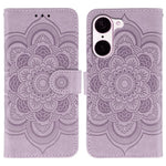 OnePlus Nord CE5 5G / Ace 5 Racing 5G-cover i PU-læder med mandala-præget design og pungcover med håndledsrem